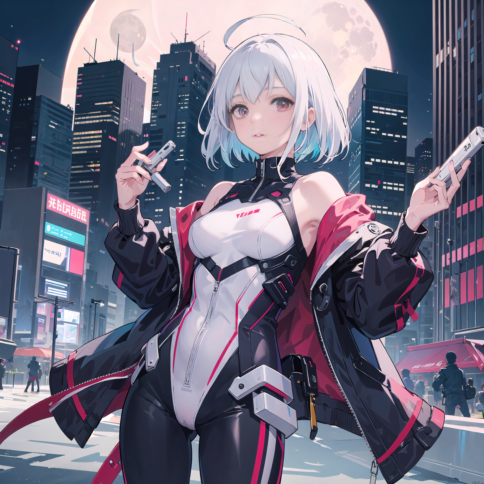 00369-3099241765-, terasu mc, masterpiece, best quality, 1girl, solo, breasts, jacket, multicolored hair, looking at viewer, bodysuit, red eyelin.png